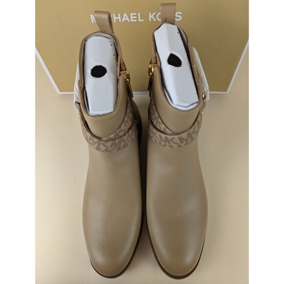 Michael Kors Rory Flat Booties Ankle Boots Womens 8 Brown Faux Leather Shoes NWB - Picture 8 of 14